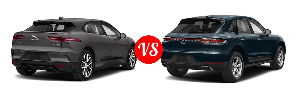 2019 Jaguar I-PACE SUV Electric First Edition / HSE / S / SE vs. 2020 Porsche Macan SUV AWD / S / Turbo - Rear Right Comparison