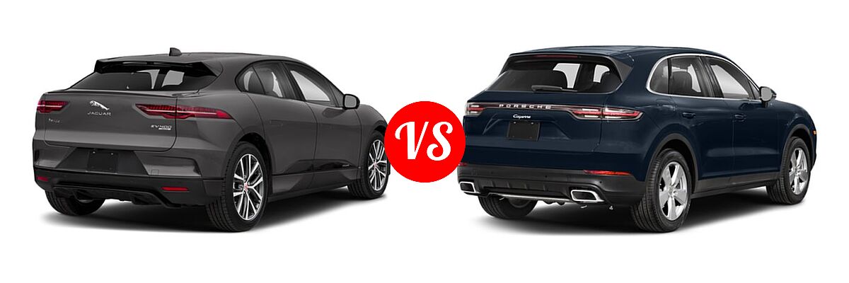 2019 Jaguar I-PACE SUV Electric First Edition / HSE / S / SE vs. 2019 Porsche Cayenne SUV AWD / S / Turbo - Rear Right Comparison