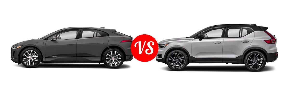 2019 Jaguar I-PACE SUV Electric First Edition / HSE / S / SE vs. 2019 Volvo XC40 SUV R-Design - Side Comparison