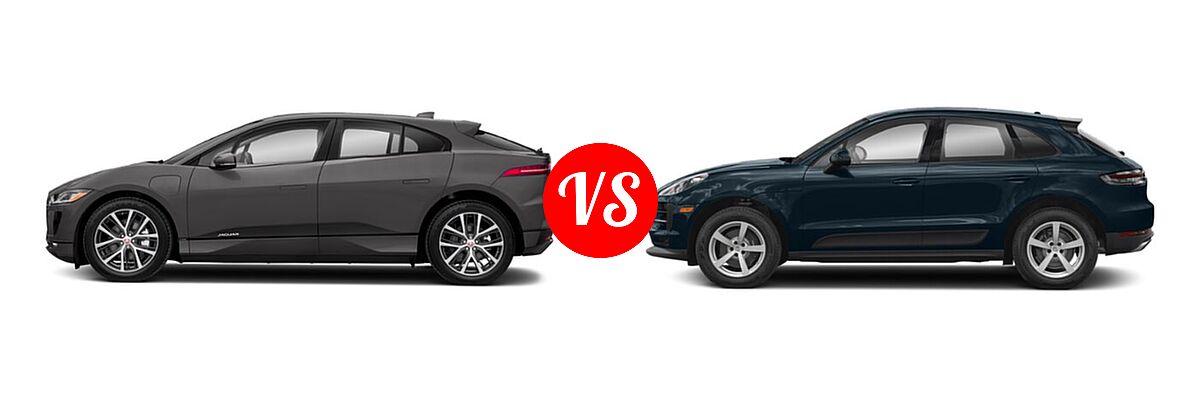 2019 Jaguar I-PACE SUV Electric First Edition / HSE / S / SE vs. 2020 Porsche Macan SUV AWD / S / Turbo - Side Comparison