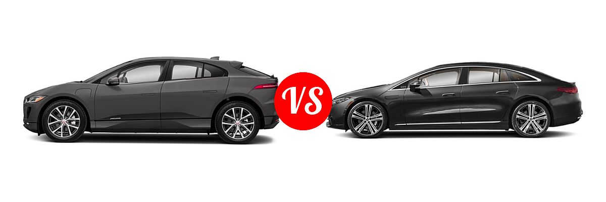 2019 Jaguar I-PACE vs. 2022 Mercedes-Benz EQS - Side Comparison