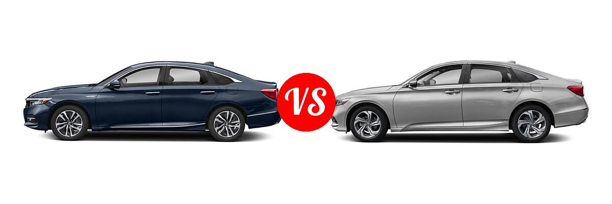 2019 Honda Accord Hybrid Sedan Hybrid Touring vs. 2019 Honda Accord Sedan EX 1.5T - Side Comparison