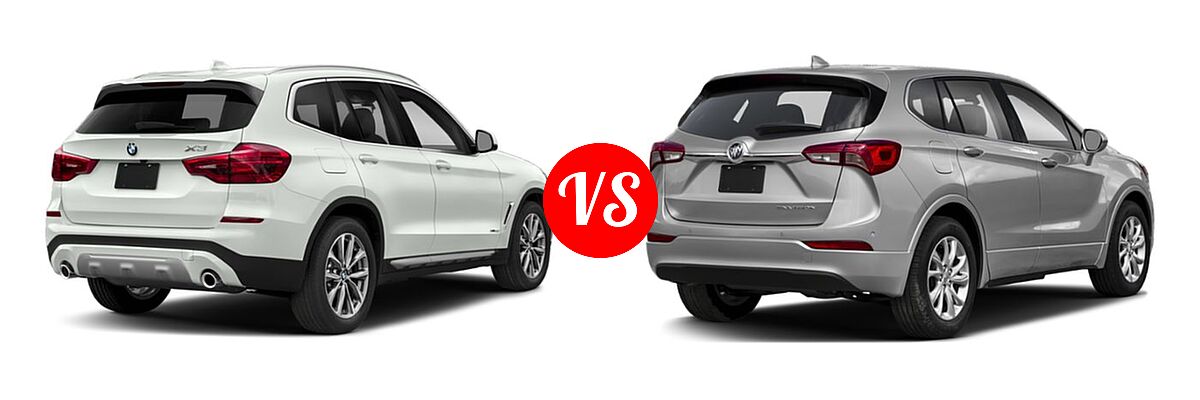 2019 BMW X3 SUV sDrive30i / xDrive30i vs. 2019 Buick Envision SUV Essence / FWD 4dr / Preferred / Premium / Premium II - Rear Right Comparison