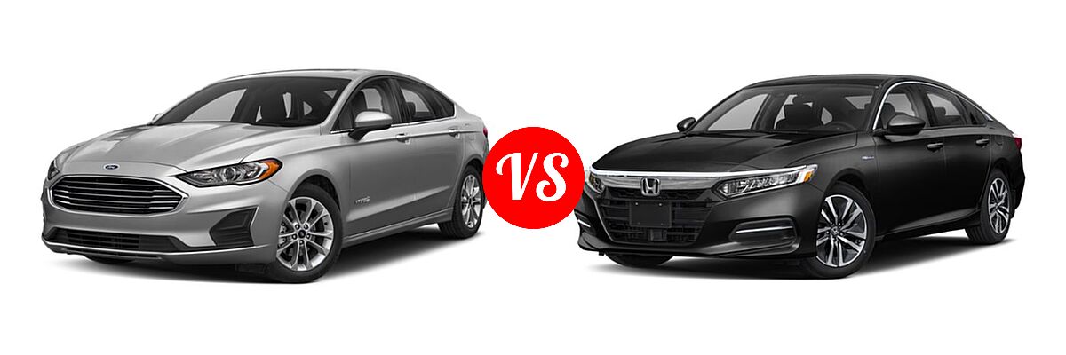 2019 Ford Fusion Hybrid Sedan Hybrid SE / SEL / Titanium vs. 2019 Honda Accord Hybrid Sedan Hybrid Sedan - Front Left Comparison