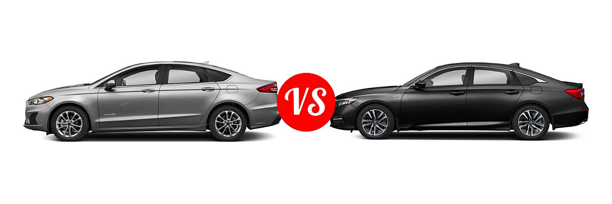 2019 Ford Fusion Hybrid Sedan Hybrid SE / SEL / Titanium vs. 2019 Honda Accord Hybrid Sedan Hybrid Sedan - Side Comparison