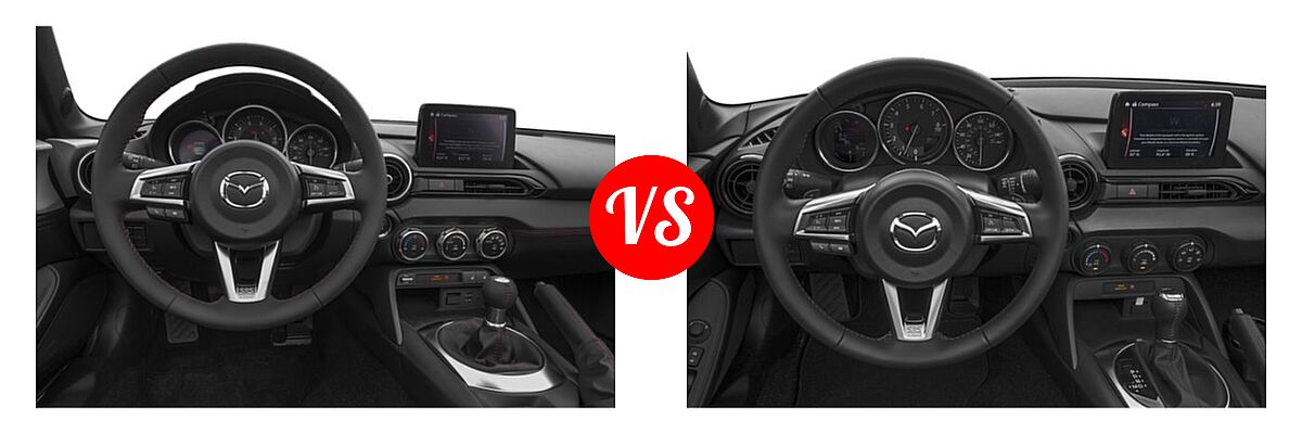 2019 Mazda MX-5 Miata RF Convertible Grand Touring vs. 2019 Mazda MX-5 Miata Convertible Sport - Dashboard Comparison