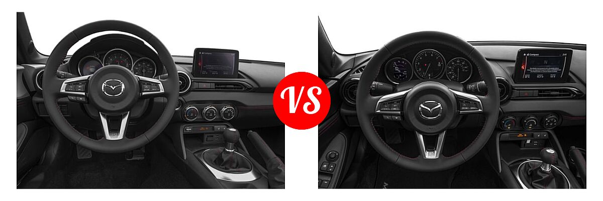 2019 Mazda MX-5 Miata RF Convertible Grand Touring vs. 2019 Mazda MX-5 Miata Convertible Club - Dashboard Comparison