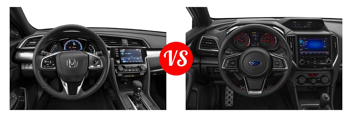 2019 Honda Civic Hatchback EX vs. 2019 Subaru Impreza Hatchback Sport - Dashboard Comparison