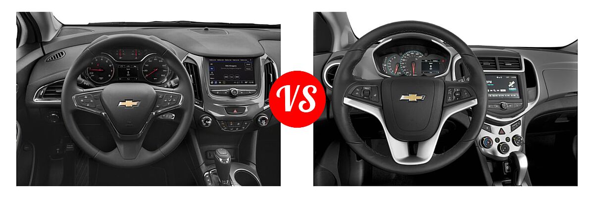 2019 Chevrolet Cruze Sedan L / LS / LT / Premier vs. 2019 Chevrolet Sonic Sedan LS / LT / Premier - Dashboard Comparison
