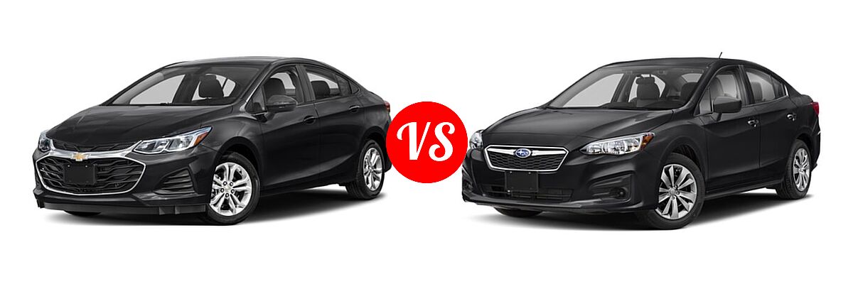 2019 Chevrolet Cruze Sedan L / LS / LT / Premier vs. 2019 Subaru Impreza Sedan 2.0i 4-door CVT / 2.0i 4-door Manual / Premium - Front Left Comparison
