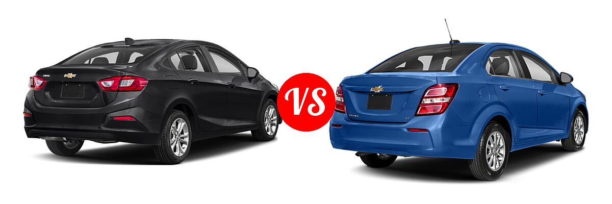 2019 Chevrolet Cruze Sedan L / LS / LT / Premier vs. 2019 Chevrolet Sonic Sedan LS / LT / Premier - Rear Right Comparison