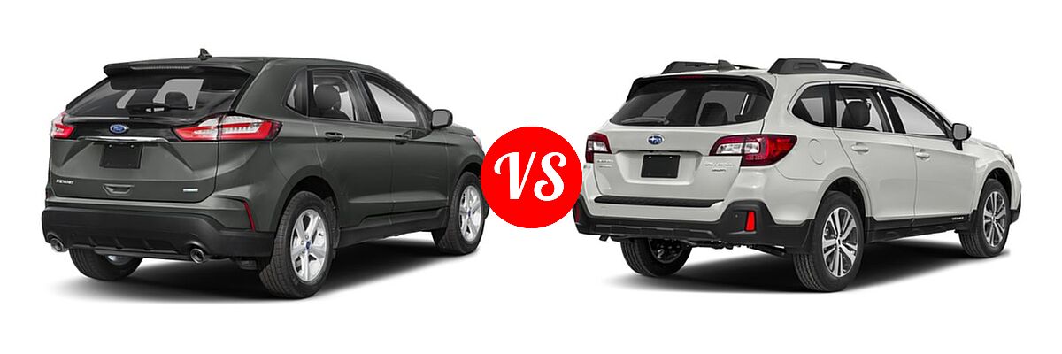 2019 Ford Edge SUV SE / SEL / ST / Titanium vs. 2019 Subaru Outback SUV 2.5i - Rear Right Comparison
