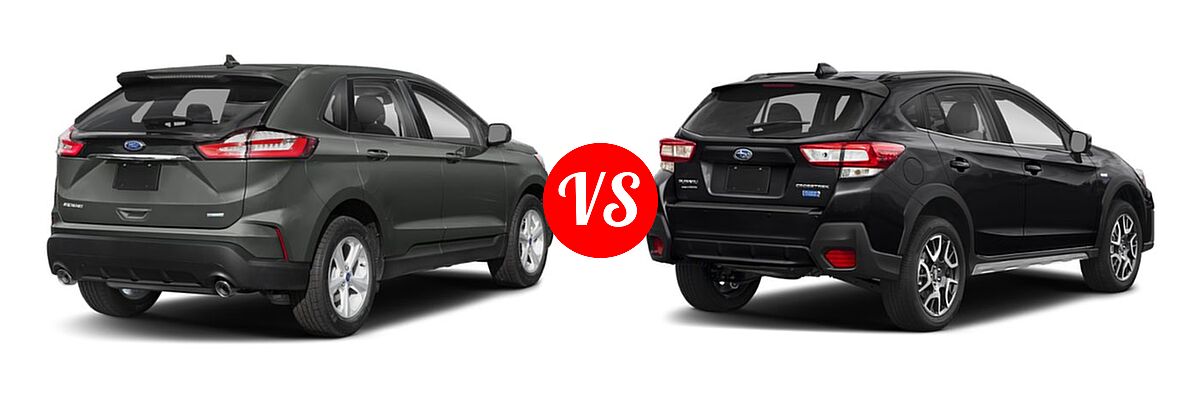 2019 Ford Edge SUV SE / SEL / ST / Titanium vs. 2019 Subaru Crosstrek SUV Hybrid CVT - Rear Right Comparison