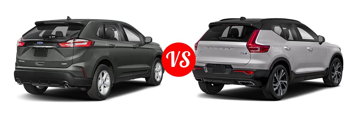 2019 Ford Edge SUV SE / SEL / ST / Titanium vs. 2019 Volvo XC40 SUV R-Design - Rear Right Comparison