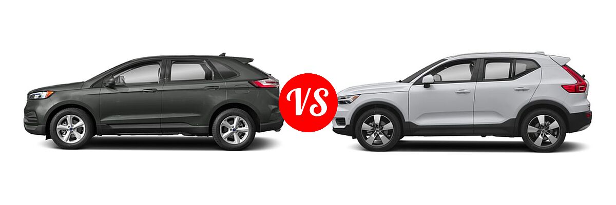 2019 Ford Edge SUV SE / SEL / ST / Titanium vs. 2019 Volvo XC40 SUV Momentum / R-Design - Side Comparison