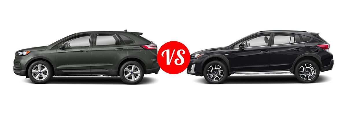 2019 Ford Edge SUV SE / SEL / ST / Titanium vs. 2019 Subaru Crosstrek SUV Hybrid CVT - Side Comparison