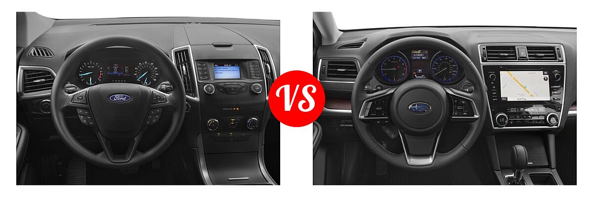 2019 Ford Edge SUV SE / SEL / ST / Titanium vs. 2019 Subaru Outback SUV Limited - Dashboard Comparison