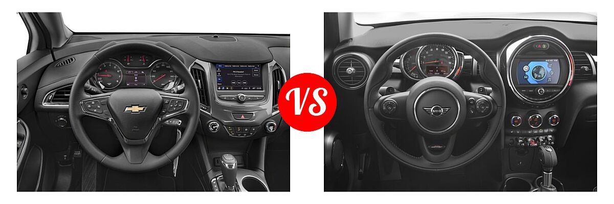 2019 Chevrolet Cruze Hatchback Diesel Diesel vs. 2019 MINI Hardtop 4 Door Hatchback Cooper FWD / S - Dashboard Comparison