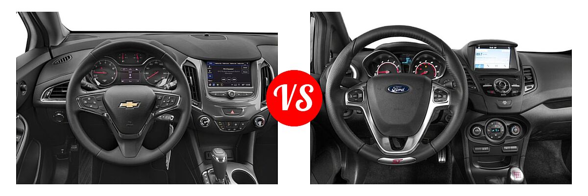 2019 Chevrolet Cruze Hatchback LS / LT / Premier vs. 2019 Ford Fiesta Hatchback ST / ST Line - Dashboard Comparison