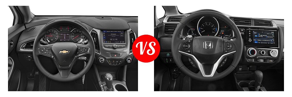2019 Chevrolet Cruze Hatchback LS / LT / Premier vs. 2019 Honda Fit Hatchback EX-L - Dashboard Comparison