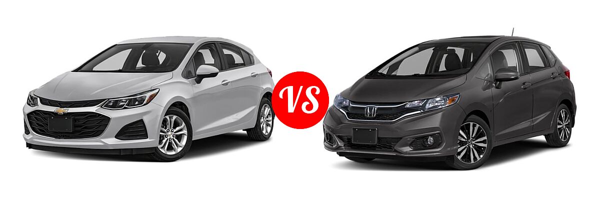 2019 Chevrolet Cruze Hatchback LS / LT / Premier vs. 2019 Honda Fit Hatchback EX-L - Front Left Comparison