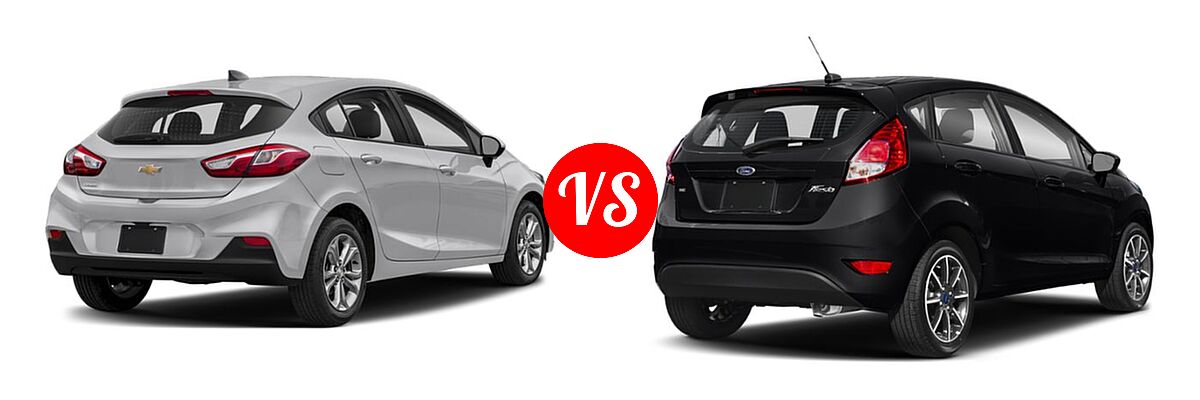 2019 Chevrolet Cruze Hatchback LS / LT / Premier vs. 2019 Ford Fiesta Hatchback SE - Rear Right Comparison