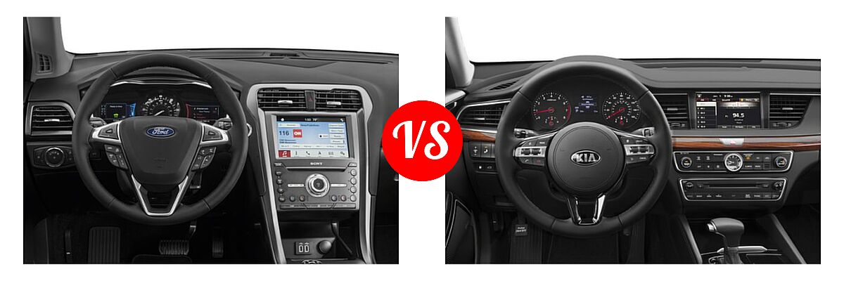 2019 Ford Fusion Energi Sedan PHEV Titanium vs. 2019 Kia Cadenza Sedan Premium - Dashboard Comparison