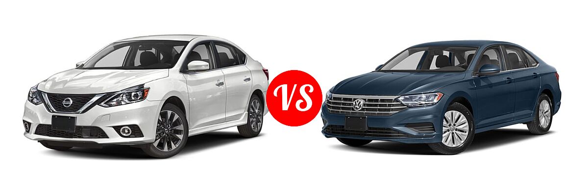 2019 Nissan Sentra Sedan SR / SR Turbo vs. 2019 Volkswagen Jetta Sedan R-Line / S / SE - Front Left Comparison