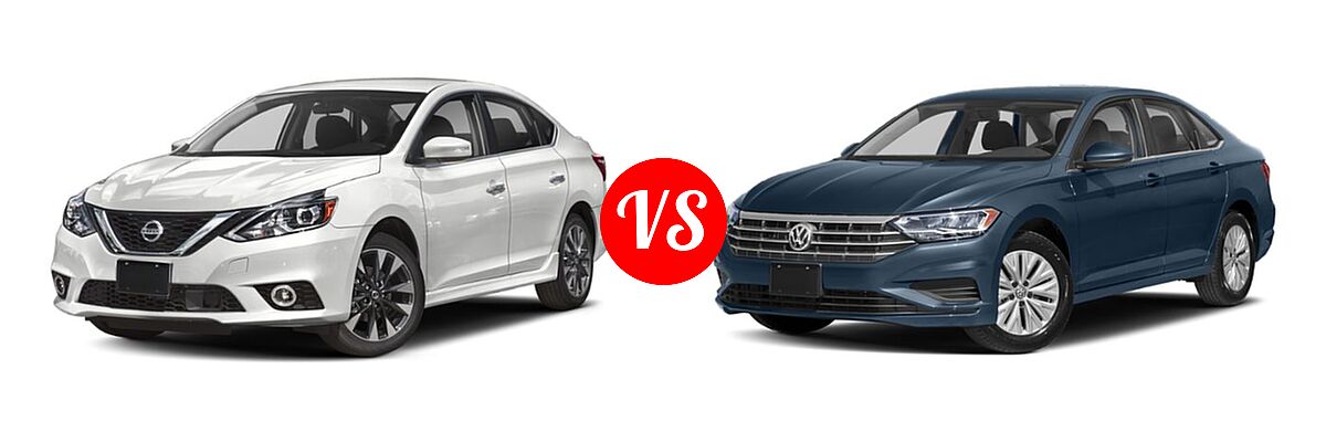 2019 Nissan Sentra Sedan SR / SR Turbo vs. 2019 Volkswagen Jetta Sedan SEL Premium - Front Left Comparison