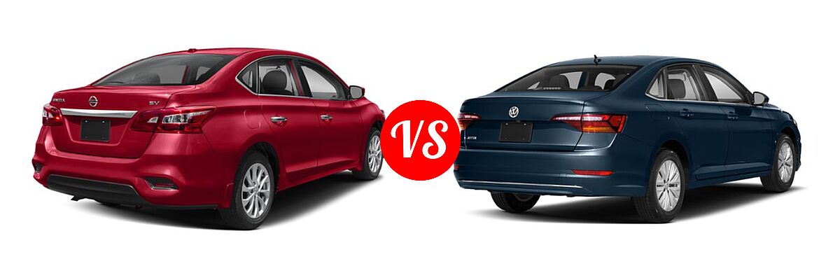 2019 Nissan Sentra Sedan S / SL / SV vs. 2019 Volkswagen Jetta Sedan SEL - Rear Right Comparison