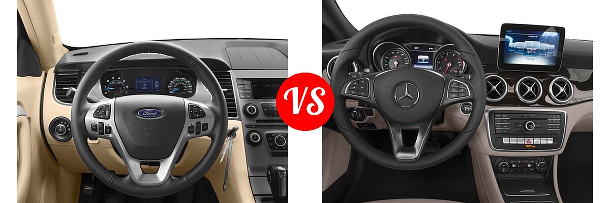 2017 Ford Taurus Sedan Limited / SE / SEL vs. 2017 Mercedes-Benz CLA-Class Sedan CLA 250 - Dashboard Comparison