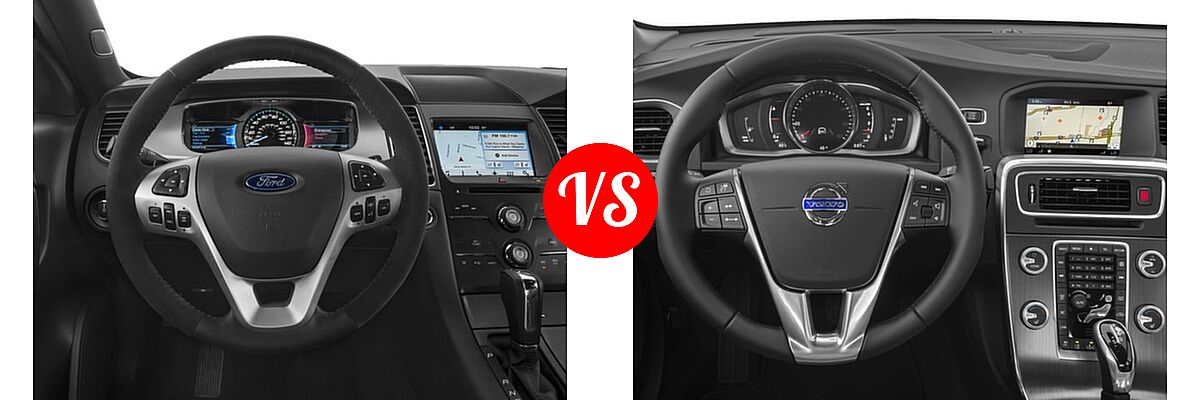 2017 Ford Taurus SHO Sedan SHO vs. 2017 Volvo S60 Cross Country Sedan T5 AWD - Dashboard Comparison