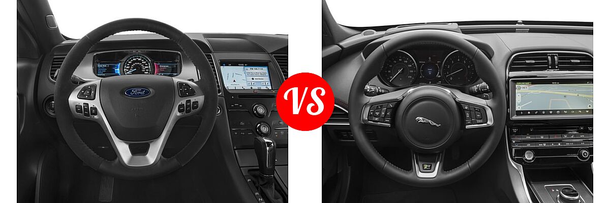 2017 Ford Taurus SHO Sedan SHO vs. 2017 Jaguar XE Sedan Diesel 20d / 20d R-Sport - Dashboard Comparison