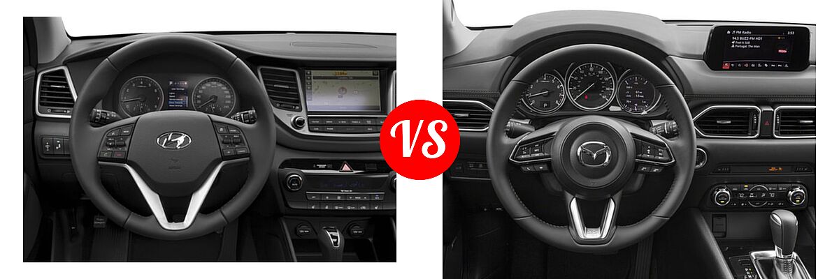 2018 Hyundai Tucson SUV Limited vs. 2018 Mazda CX-5 SUV Touring - Dashboard Comparison