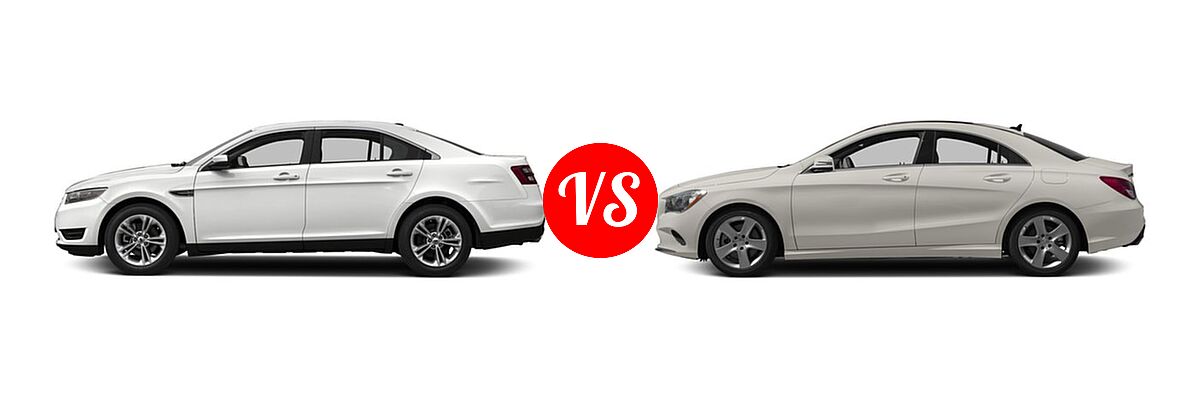 2017 Ford Taurus Sedan Limited / SE / SEL vs. 2017 Mercedes-Benz CLA-Class Sedan CLA 250 - Side Comparison