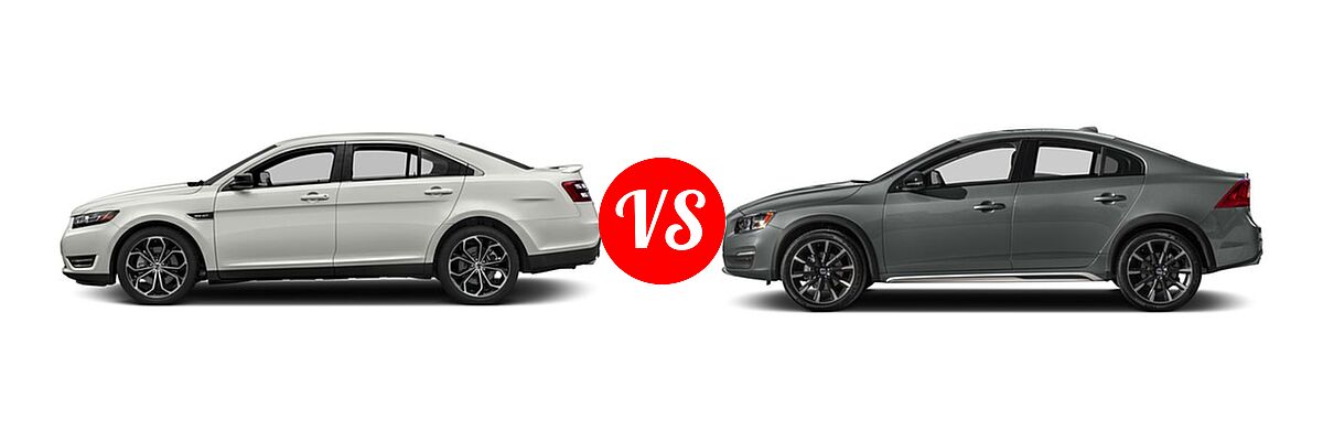 2017 Ford Taurus SHO Sedan SHO vs. 2017 Volvo S60 Cross Country Sedan T5 AWD - Side Comparison