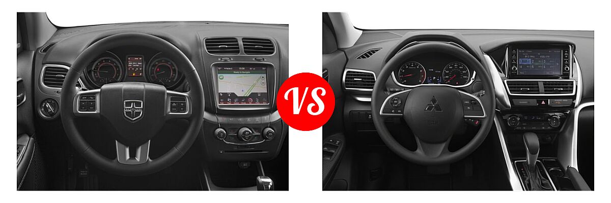 2019 Dodge Journey SUV Crossroad / SE vs. 2019 Mitsubishi Eclipse Cross SUV ES / LE / SE / SEL - Dashboard Comparison