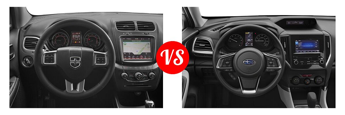 2019 Dodge Journey SUV Crossroad / SE vs. 2019 Subaru Forester SUV 2.5i / Limited / Premium / Sport / Touring - Dashboard Comparison