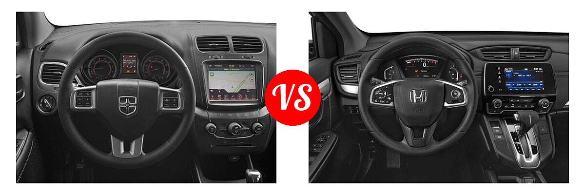 2019 Dodge Journey SUV Crossroad / SE vs. 2019 Honda CR-V SUV LX - Dashboard Comparison