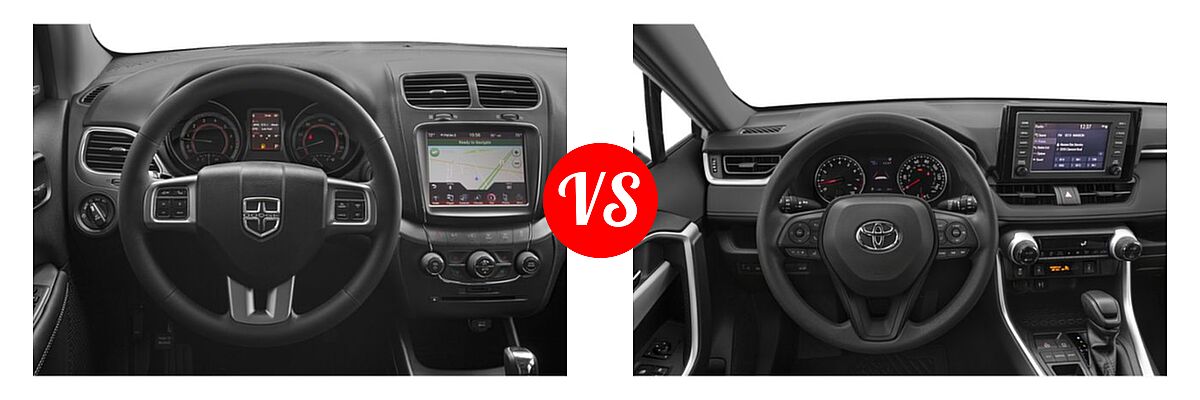 2019 Dodge Journey SUV Crossroad / SE vs. 2019 Toyota RAV4 SUV LE / XLE Premium - Dashboard Comparison