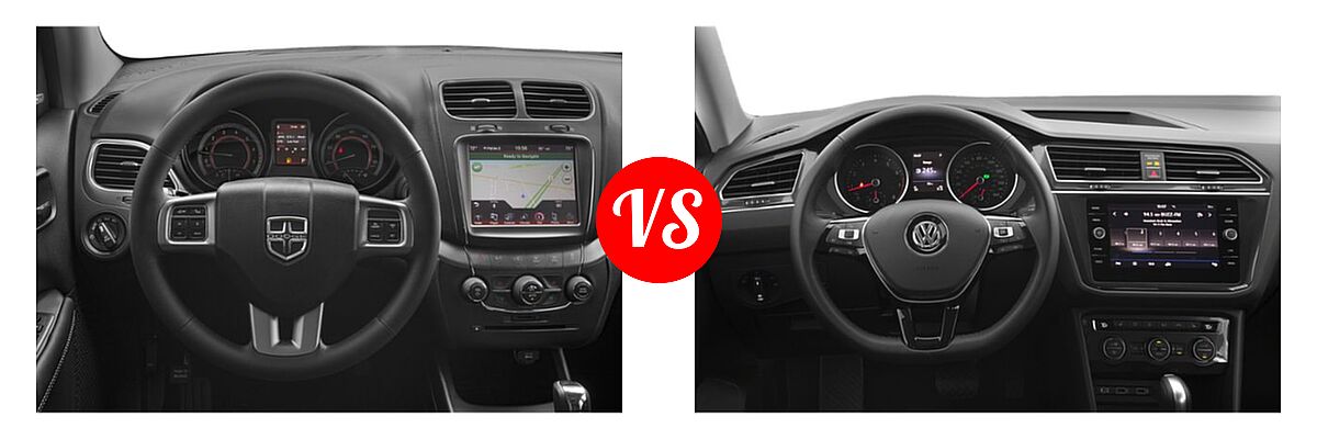 2019 Dodge Journey SUV Crossroad / SE vs. 2019 Volkswagen Tiguan SUV S / SE / SEL / SEL Premium - Dashboard Comparison