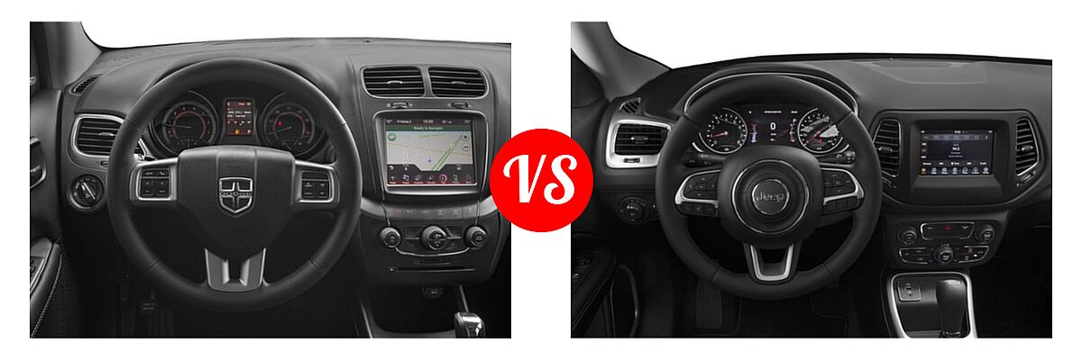 2019 Dodge Journey SUV Crossroad / SE vs. 2019 Jeep Compass SUV Altitude / High Altitude / Latitude / Limited / Sport / Upland Edition - Dashboard Comparison