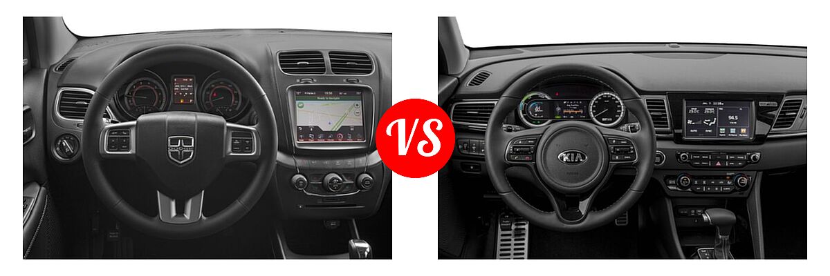 2019 Dodge Journey SUV Crossroad / SE vs. 2019 Kia Niro SUV FE - Dashboard Comparison