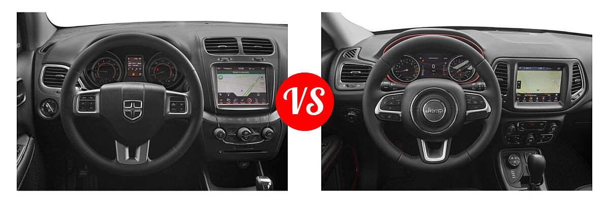 2019 Dodge Journey SUV Crossroad / SE vs. 2019 Jeep Compass SUV Trailhawk - Dashboard Comparison