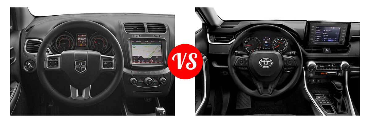 2019 Dodge Journey SUV Crossroad / SE vs. 2019 Toyota RAV4 SUV LE - Dashboard Comparison