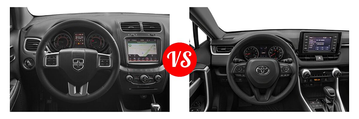 2019 Dodge Journey SUV Crossroad / SE vs. 2019 Toyota RAV4 SUV XLE / XLE Premium - Dashboard Comparison