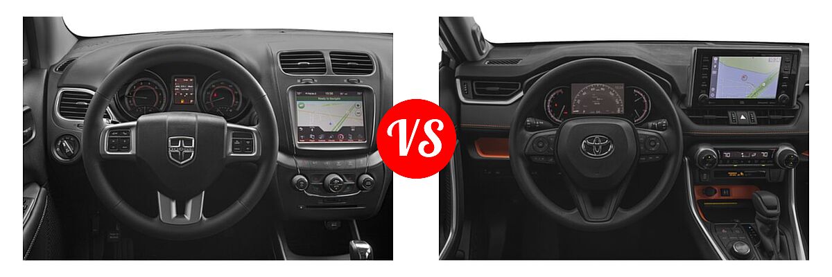 2019 Dodge Journey SUV Crossroad / SE vs. 2019 Toyota RAV4 SUV Adventure - Dashboard Comparison