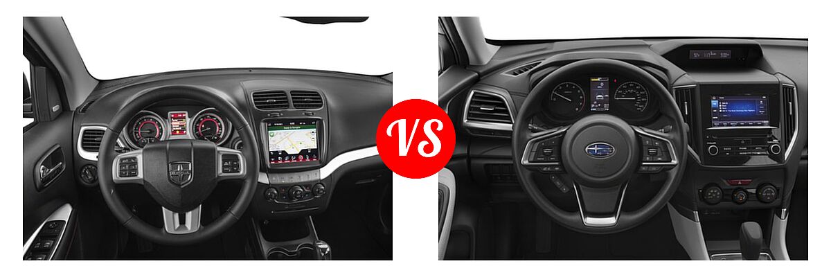 2019 Dodge Journey SUV GT vs. 2019 Subaru Forester SUV 2.5i / Limited / Premium / Sport / Touring - Dashboard Comparison