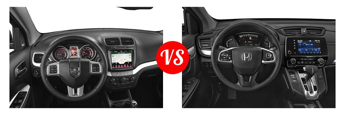 2019 Dodge Journey SUV GT vs. 2019 Honda CR-V SUV LX - Dashboard Comparison