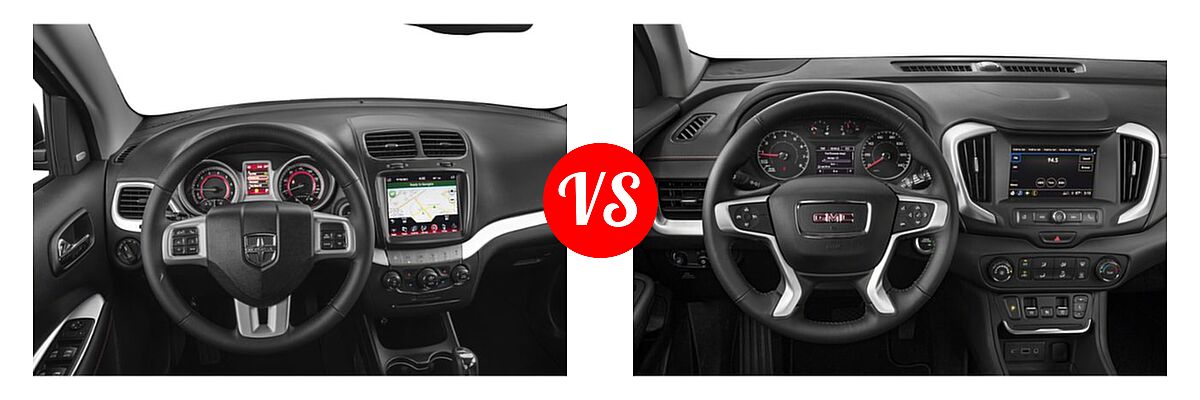 2019 Dodge Journey SUV GT vs. 2019 GMC Terrain SUV SL / SLE - Dashboard Comparison